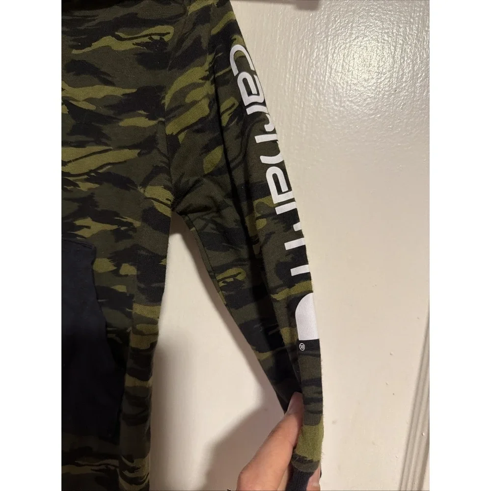 Carhartt Coverall Toddler Boys 24M Green Camo Long Sleeve Snap Leg Dog